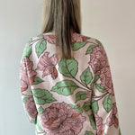 Floral Pattern Mock Neck Sweater