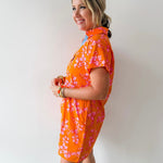 Floral Pattern V - neck Dress