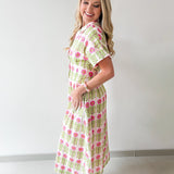 Floral Print Button Down Dress