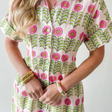 Floral Print Button Down Dress