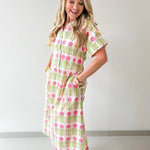 Floral Print Button Down Dress