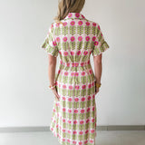 Floral Print Button Down Dress