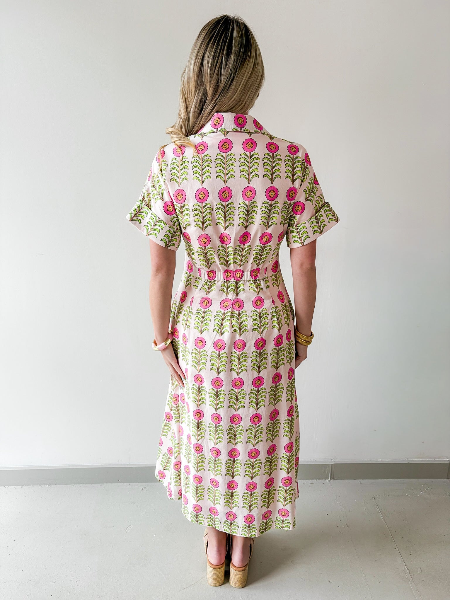 Floral Print Button Down Dress