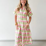 Floral Print Button Down Dress