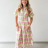 Floral Print Button Down Dress