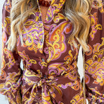 Floral Print Button Shirt Midi Dress