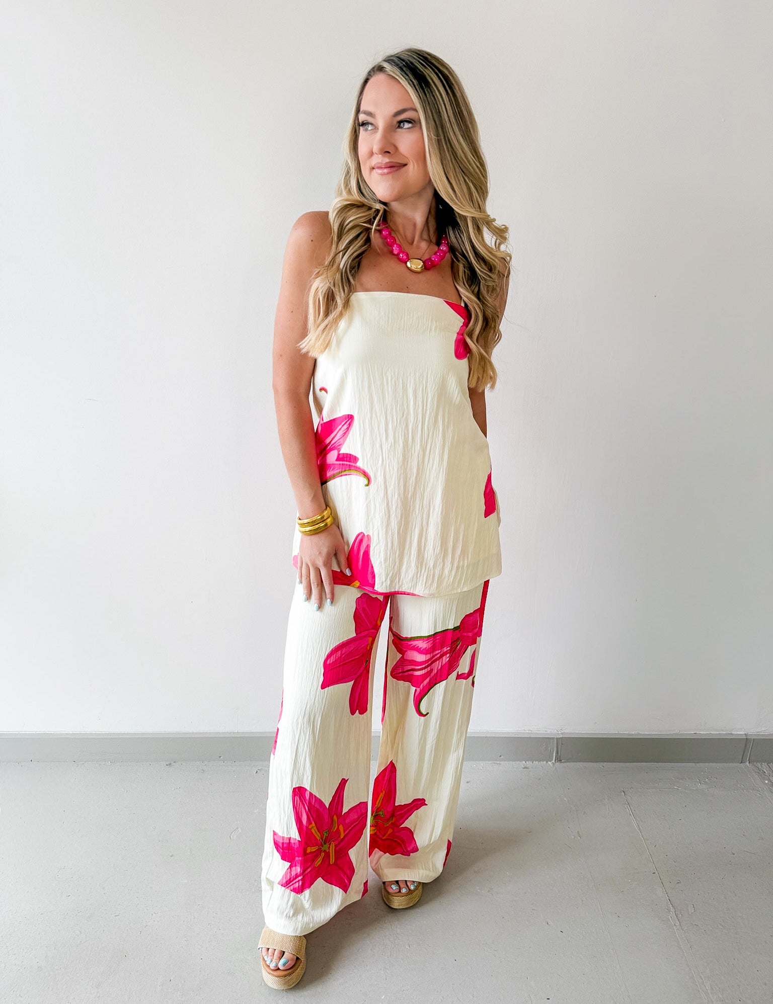 Floral Print Cami Top & Pant Set