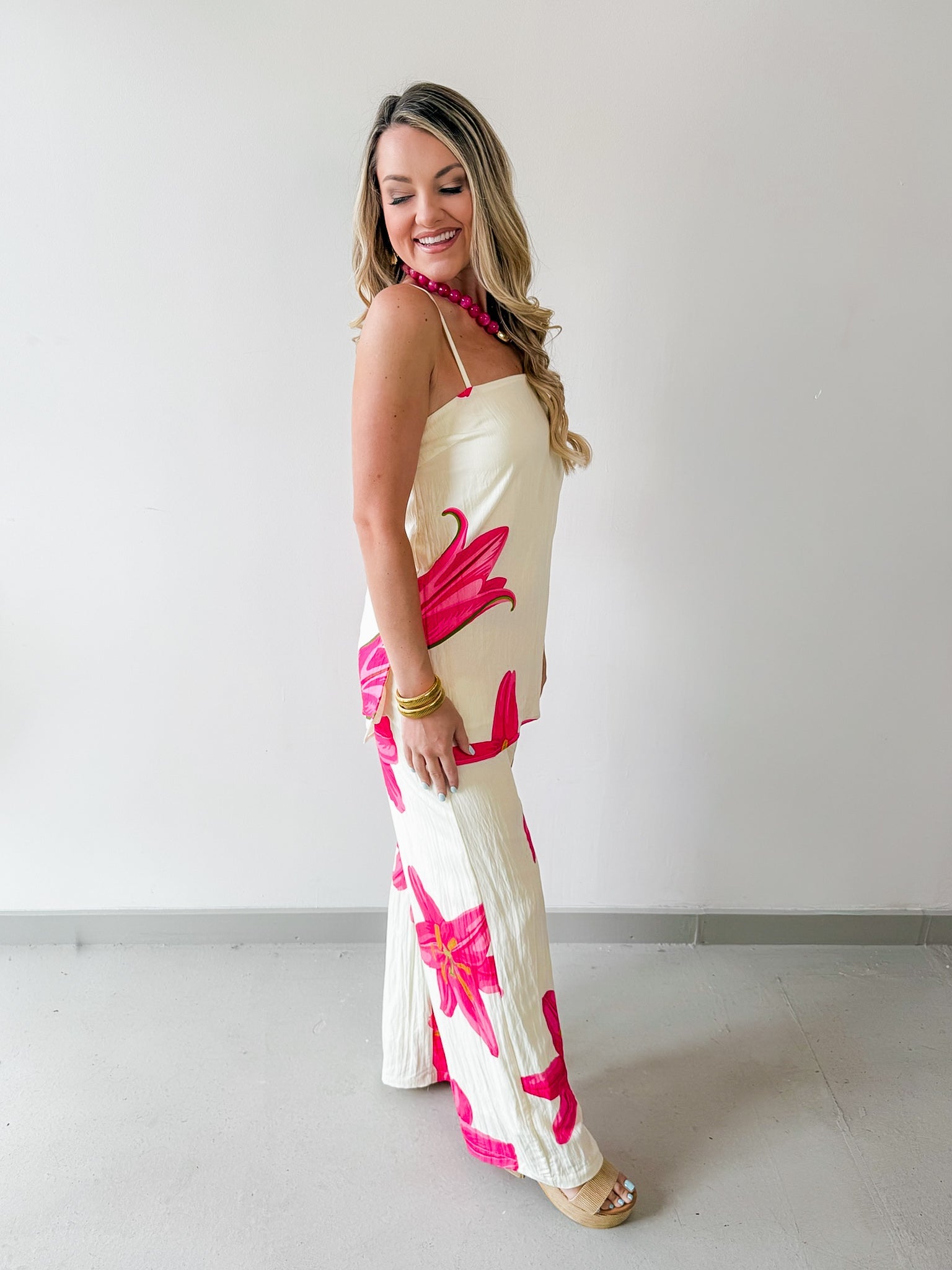 Floral Print Cami Top & Pant Set