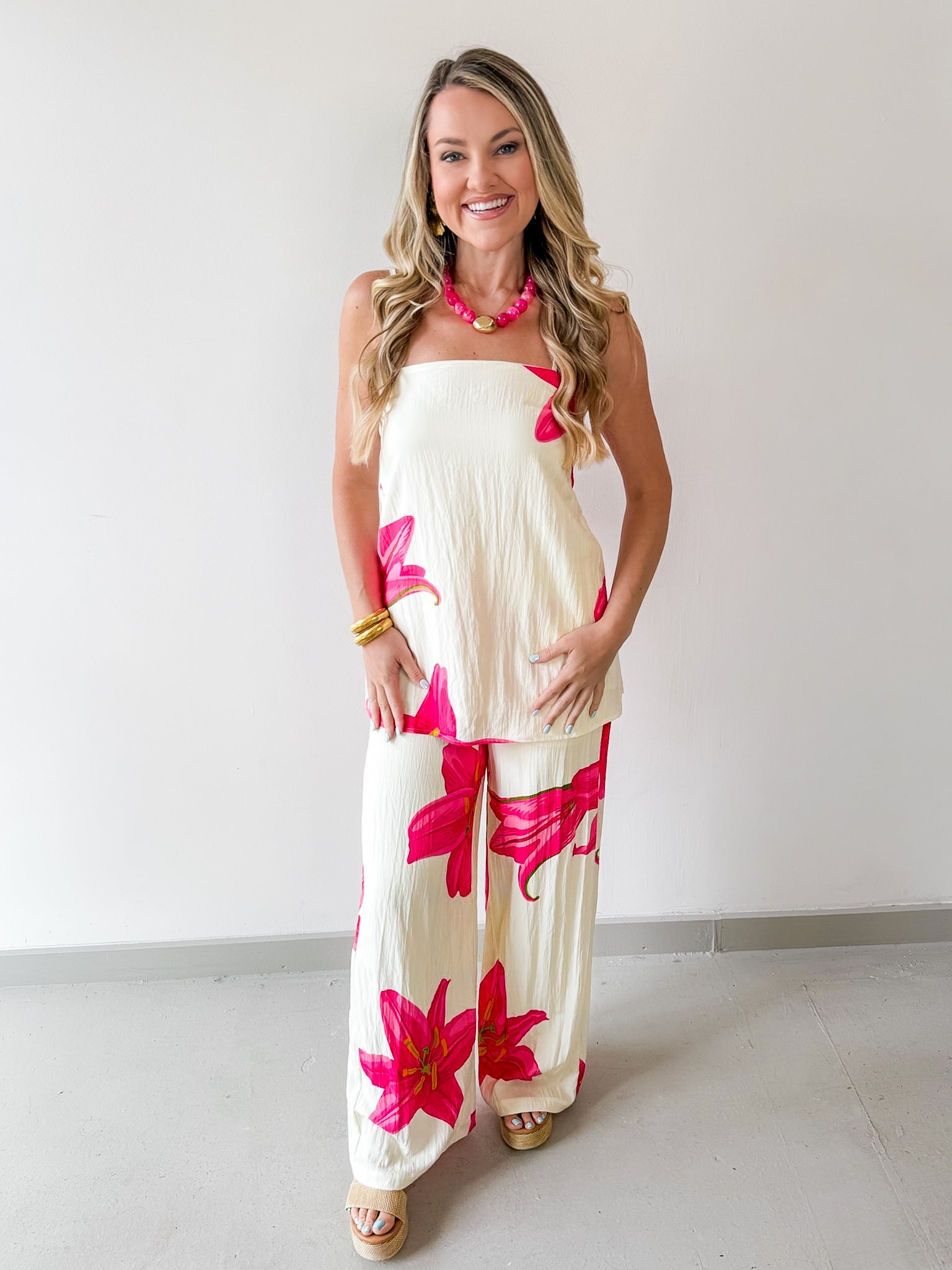 Floral Print Cami Top & Pant Set