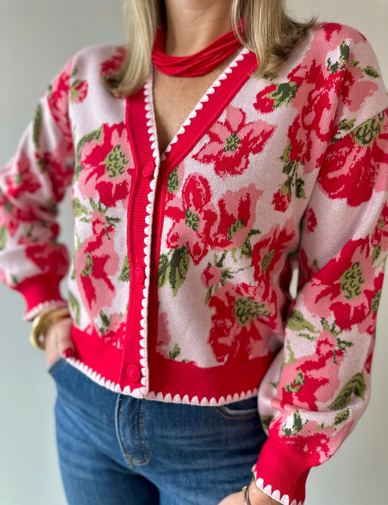 Floral Print Cardigan