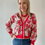 Floral Print Cardigan