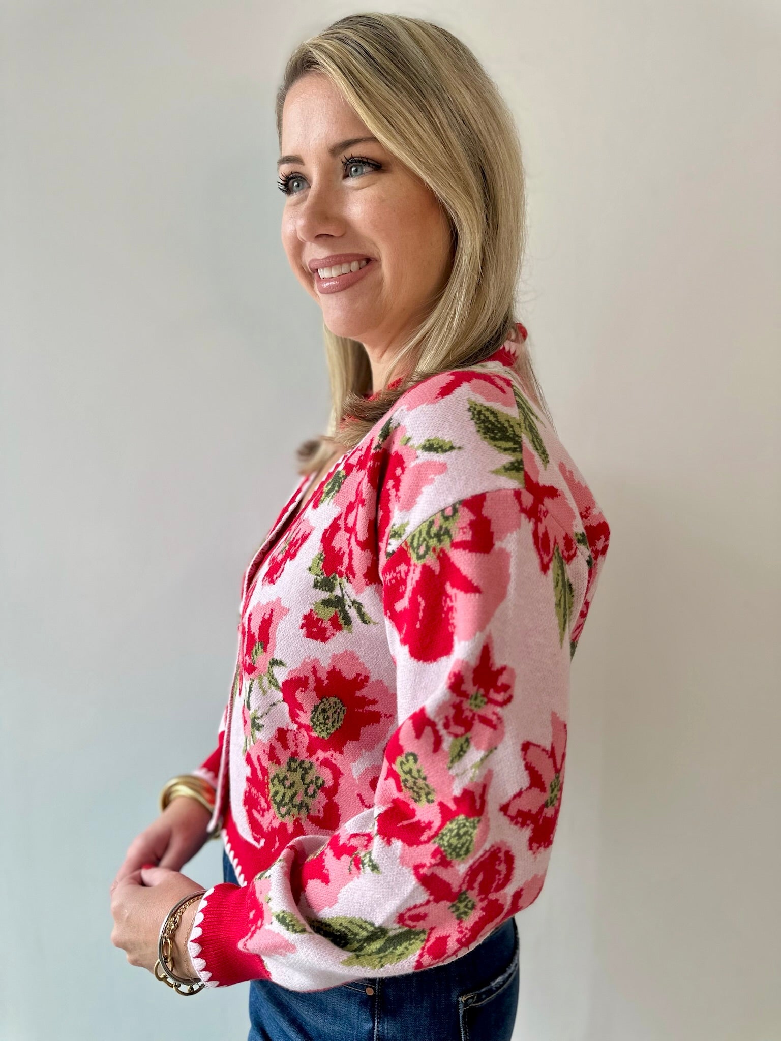 Floral Print Cardigan