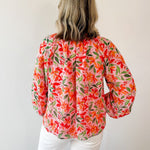 Floral Print Chiffon Top