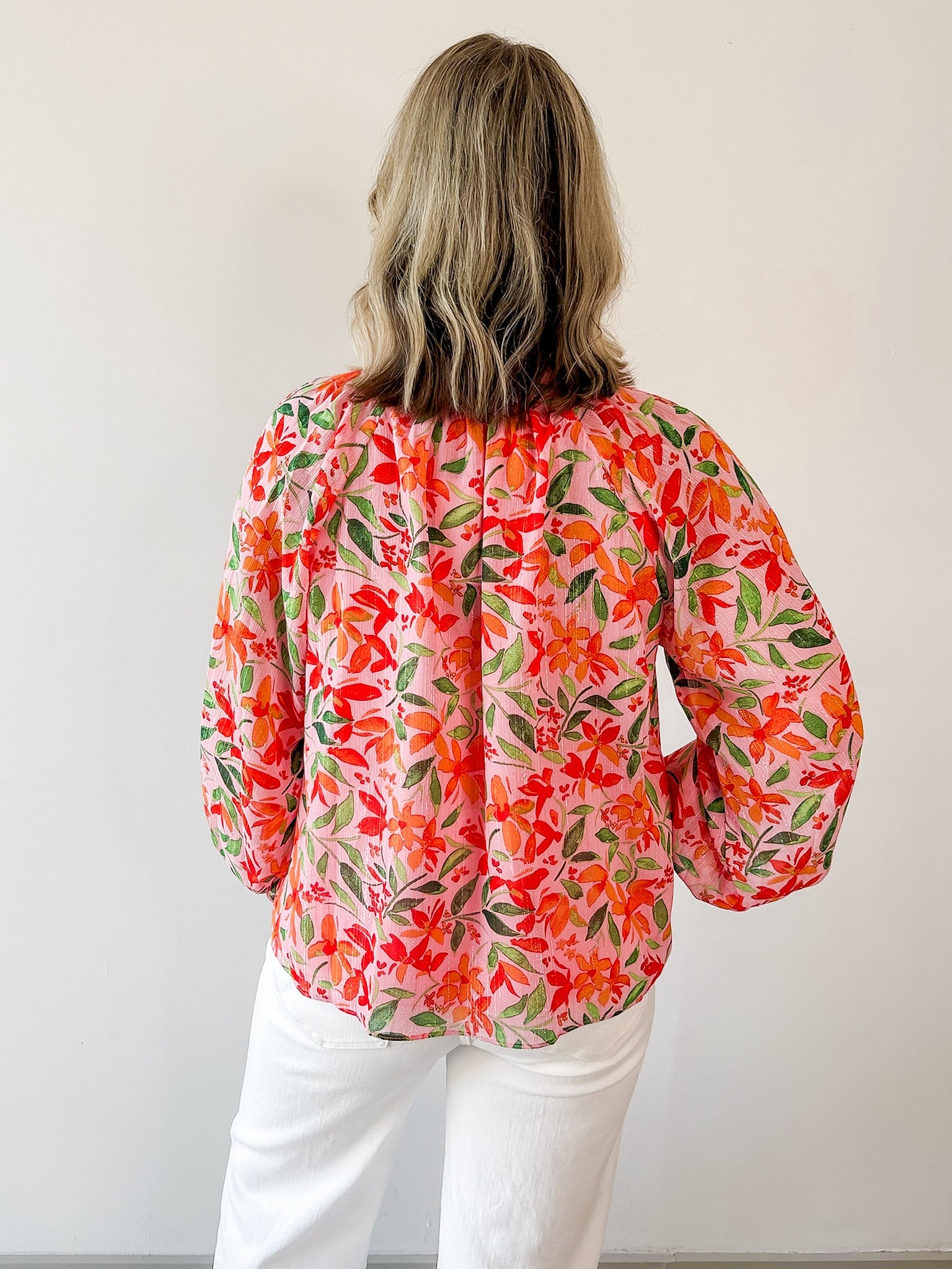 Floral Print Chiffon Top