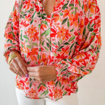 Floral Print Chiffon Top