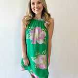 Floral Print Halter Dress