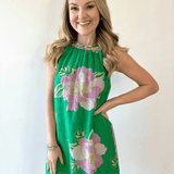 Floral Print Halter Dress