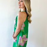 Floral Print Halter Dress