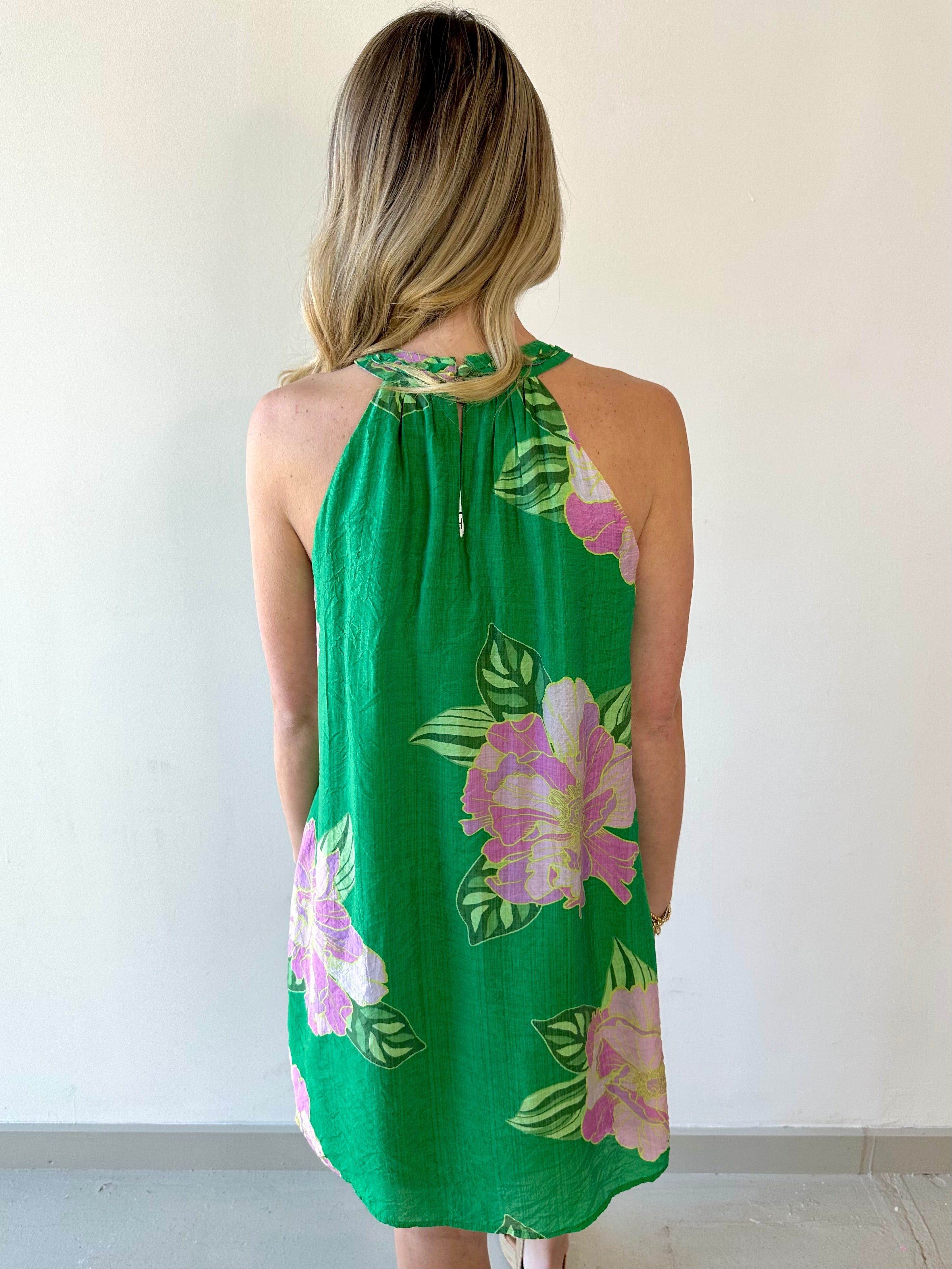Floral Print Halter Dress