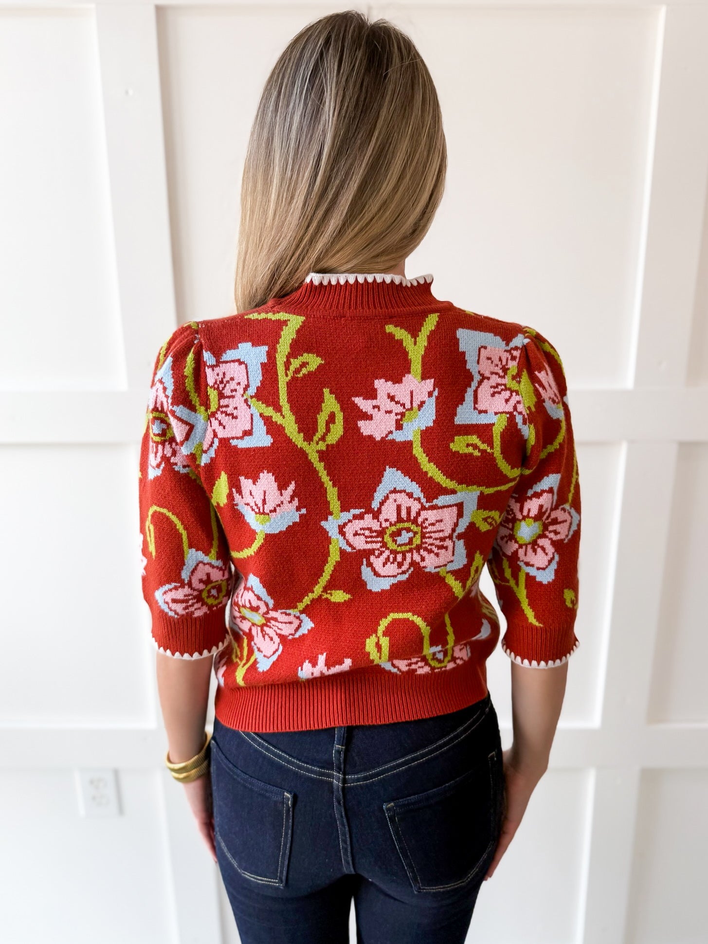 Floral Print Knit top