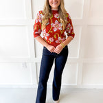Floral Print Knit top