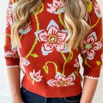 Floral Print Knit top