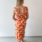 Floral Print Linen Dress