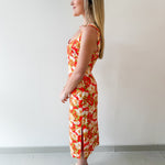 Floral Print Linen Dress