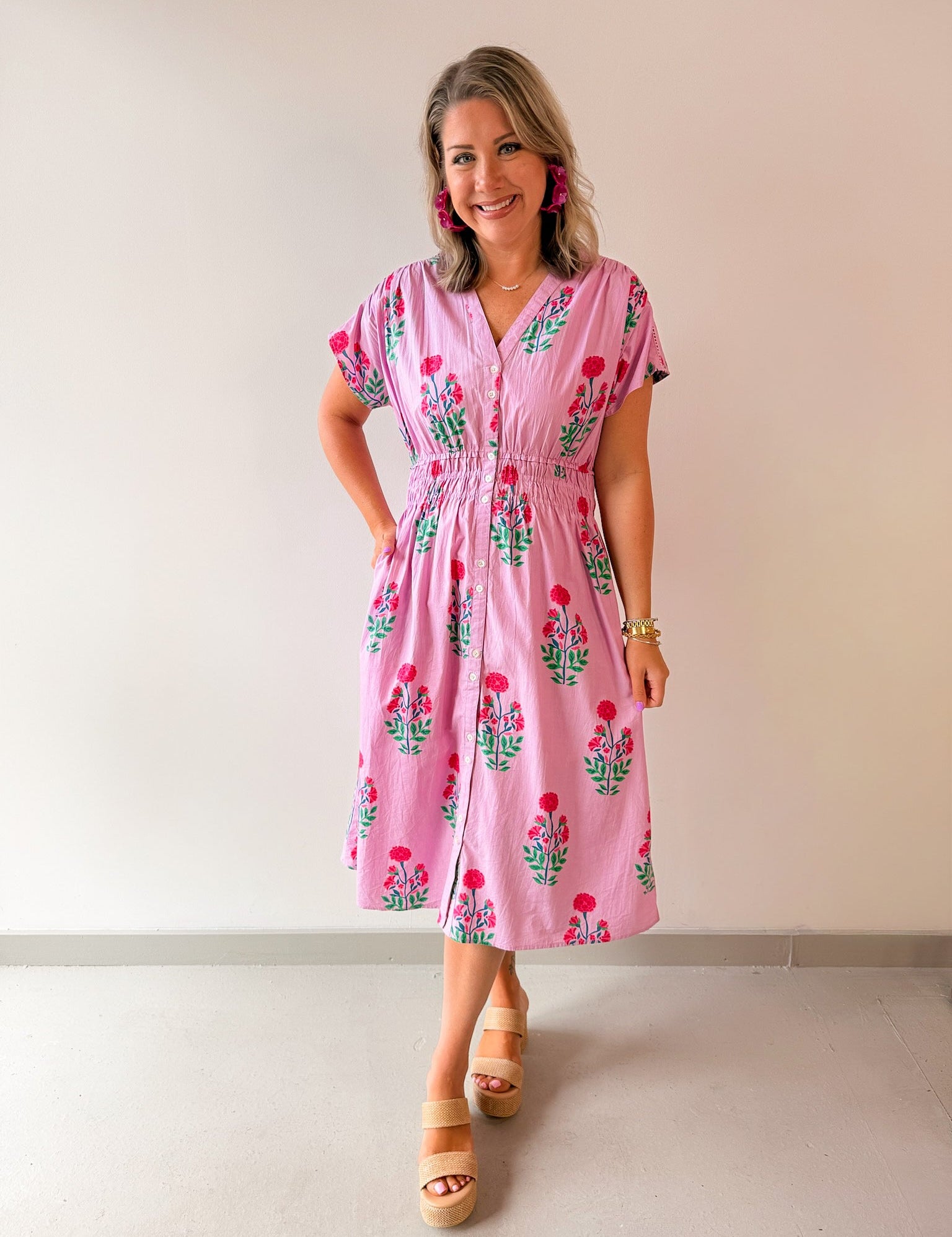 Floral Print Midi Dress