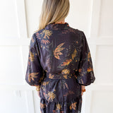 Floral Print Self Tie Dress - Coco Camel