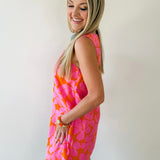 Floral Print Square Neck Dress