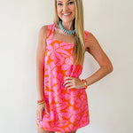 Floral Print Square Neck Dress