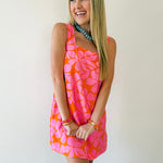 Floral Print Square Neck Dress