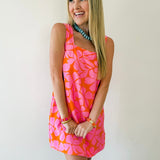 Floral Print Square Neck Dress