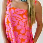Floral Print Square Neck Dress