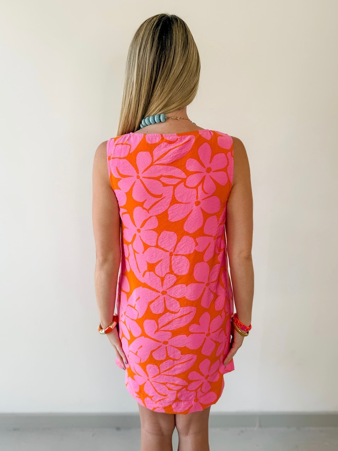Floral Print Square Neck Dress