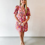 Floral Print Tie Dress