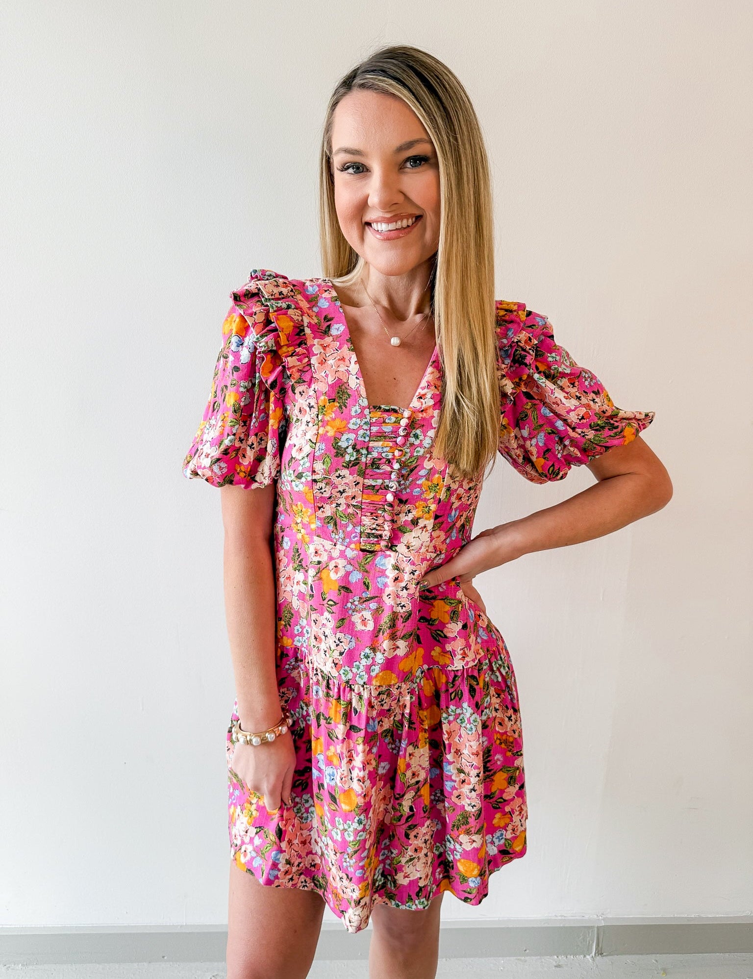 Floral Print Tie Dress