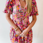 Floral Print Tie Dress