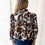 Floral Print Top - Ecru