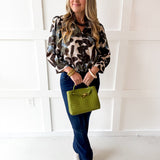 Floral Print Top - Ecru