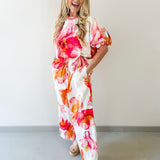 Floral Print Top & Pant Set