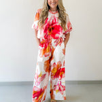 Floral Print Top & Pant Set