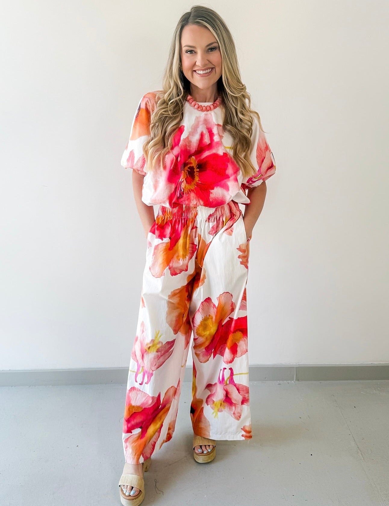 Floral Print Top & Pant Set