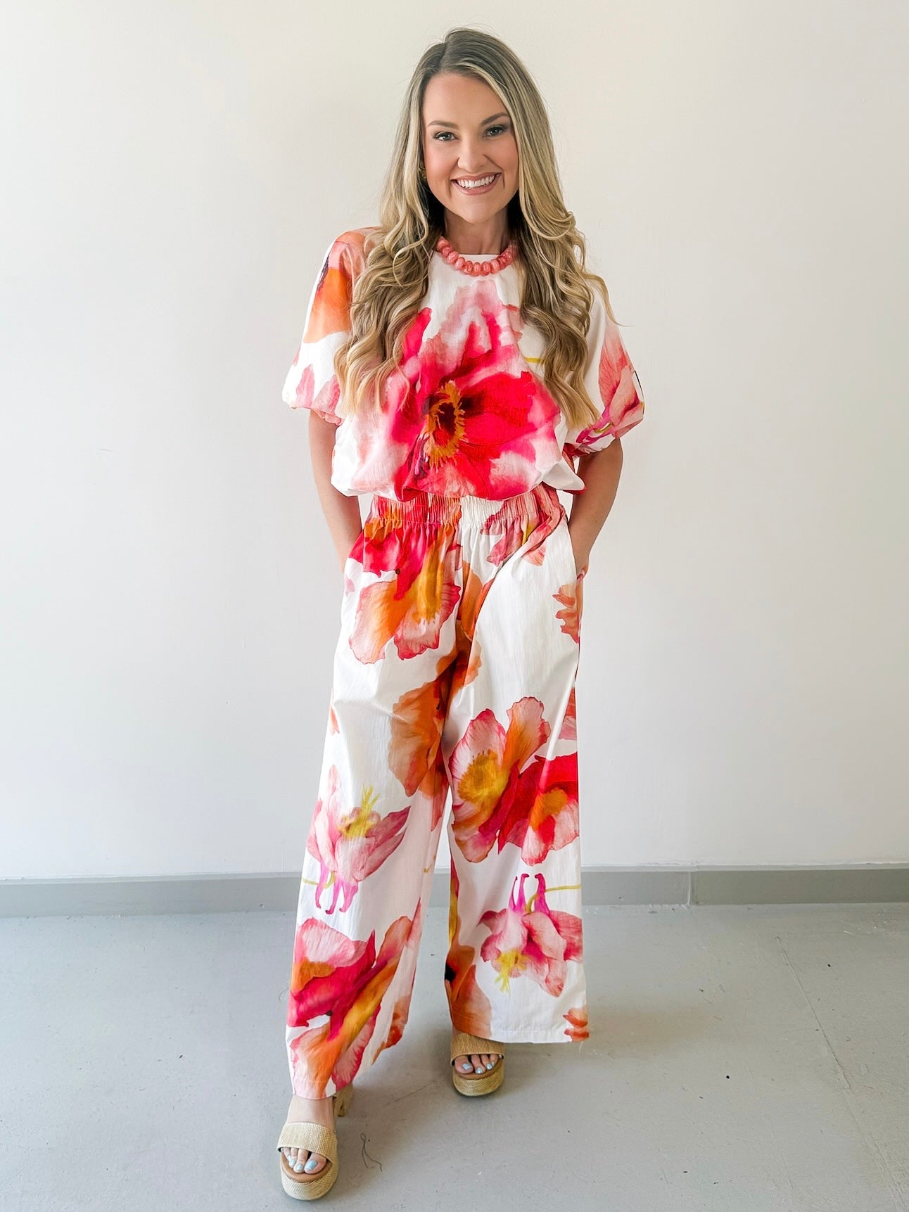 Floral Print Top & Pant Set