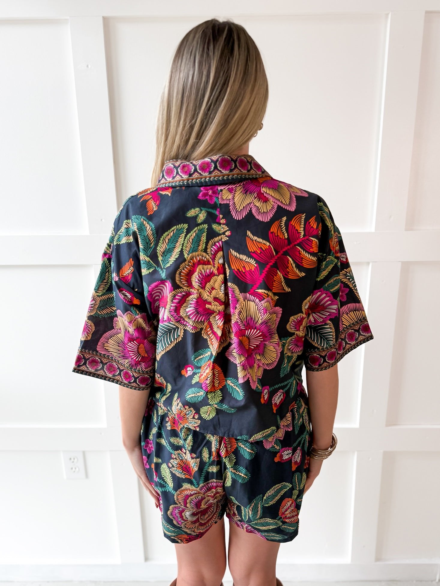 Floral Print Top & Skort Set