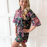 Floral Print Top & Skort Set