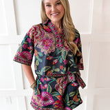 Floral Print Top & Skort Set