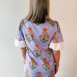 Floral Print V Neck Dress