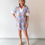 Floral Print V Neck Dress